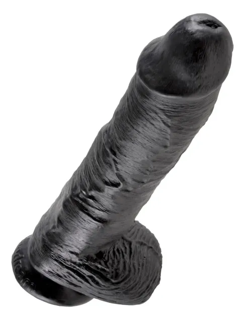 Фаллоимитатор King Cock With Balls 10", 27 см (черный)