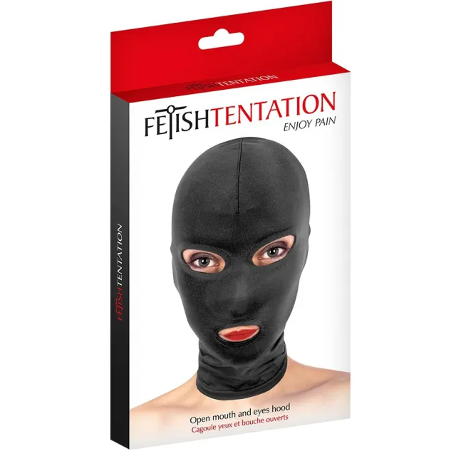 Маска Fetish Tentation Open Mouth and Eyes Hood, One Size (черный)