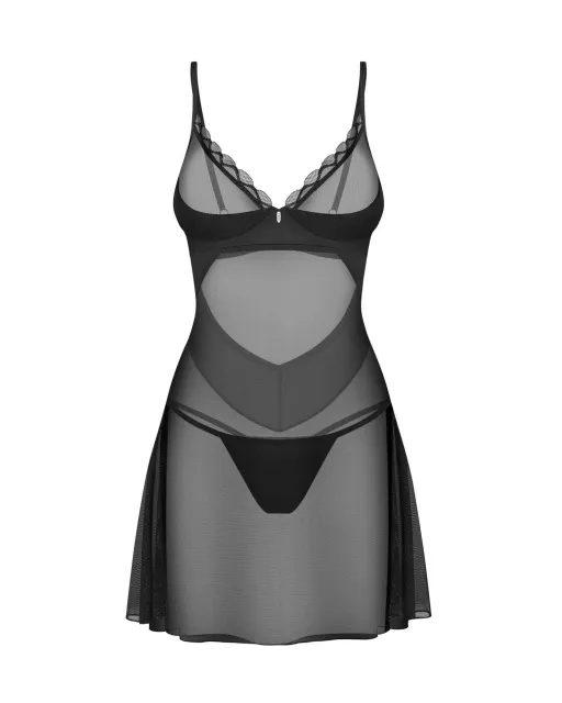 Сексуальний комплект білизни Obsessive Stelisa, L/XL (чорний)