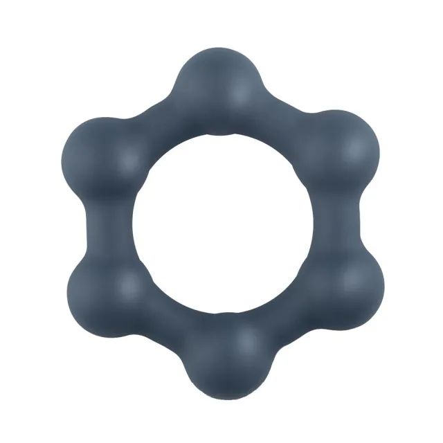 Ерекційне кільце, Boners Hexagon Cock Ring, 3,8 см (сірий)