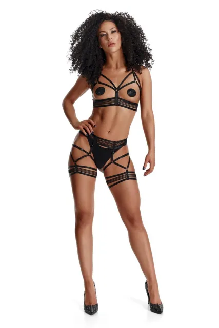 Комплект Demoniq LadyX Marita, XXL (чорний)
