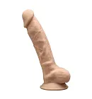 Фалоімітатор Silexd Premium Silicone Dildo Model 1 Size 7, 18,8 см (бежевий)