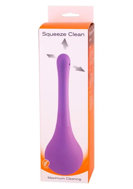 Анальный душ Seven Creations Squeeze Clean, 250 мл (фиолетовый)