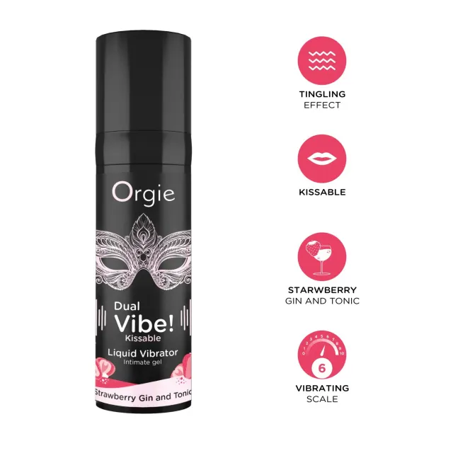 Orgie Vibe! Bullet Vibration Kit - Zestaw, Truskawka, 15 ml