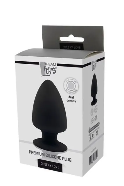 Анальная пробка Cheeky Love Premium Silicone Plug M, 11 см (черный)