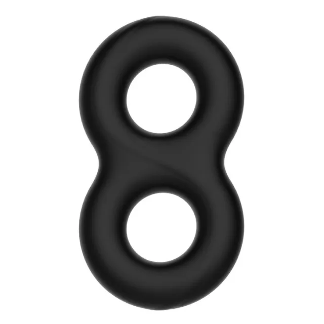 Эрекционное кольцо Crazy Bull Super Soft Silicone Double II Cock Ring (черный)