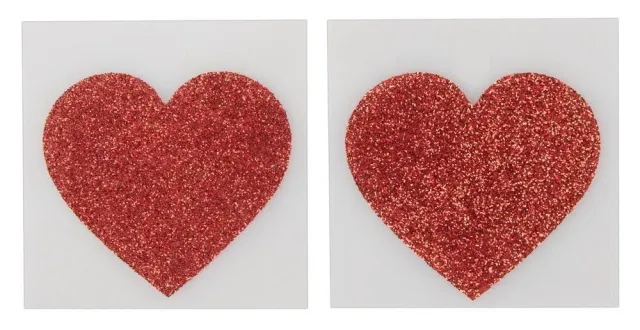 Наклейки для сосков Titty Sticker Heart (красный)