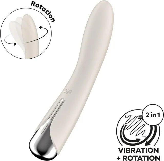 Вибратор Satisfyer Spinning Vibe 1, 17,5 см (белый)
