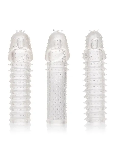 Насадка на пенис Calexotics 3 Piece Extension Kit, 3 шт (прозрачный)