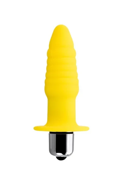 Анальная пробка ToDo Anal Vibro Plug Lancy, 11 см (желтый)