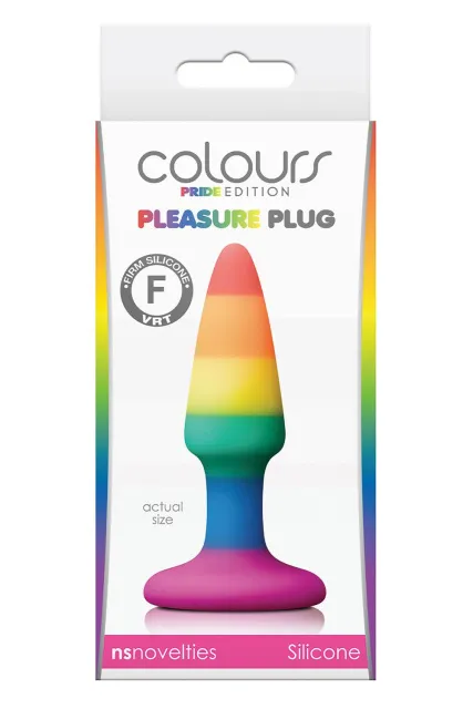 Анальная пробка Colours Pleasure Small Plug, 11.5 см (радужный)
