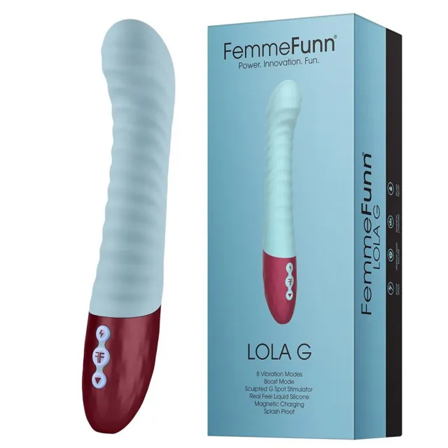 Вибратор Femme Funn Lola G, 23,9 см (голубой)