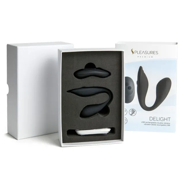Вибратор S Pleasures Premium Delight, 7.5 см (черный)
