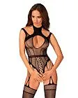 Бодистокинг Obsessive G327, S/M/L (черный)