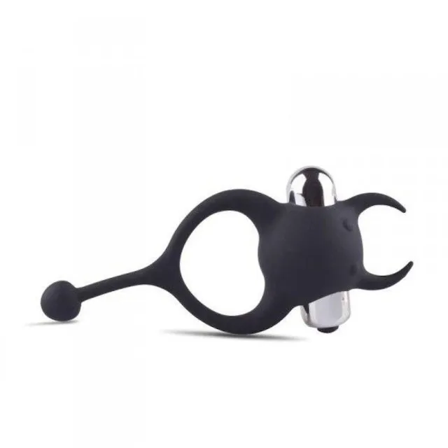 Toyz4lovers Anello Fallico Vivie Devil - Pierścień erekcyjny, Czarny, 13 cm