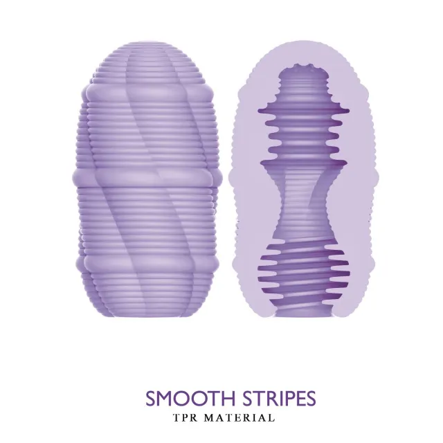 Мастурбатор яйце Pretty Love Smooth Stripes Cupid-X (фіолетовий)