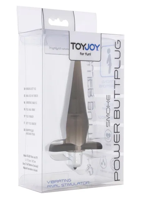 Анальная пробка ToyJoy Power Buttplug, 11.5 см (серый)