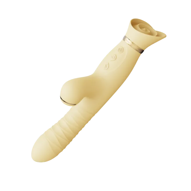 Вібратор Zalo Rose Thruster Lemon Yellow, 25 см (жовтий)