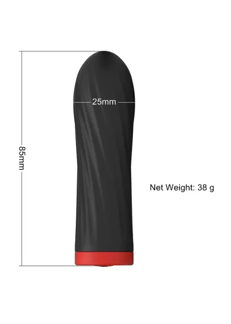 B - Series Magic Rechargeable Silicone Touch - Wibrator, Czarny, 8.5 cm