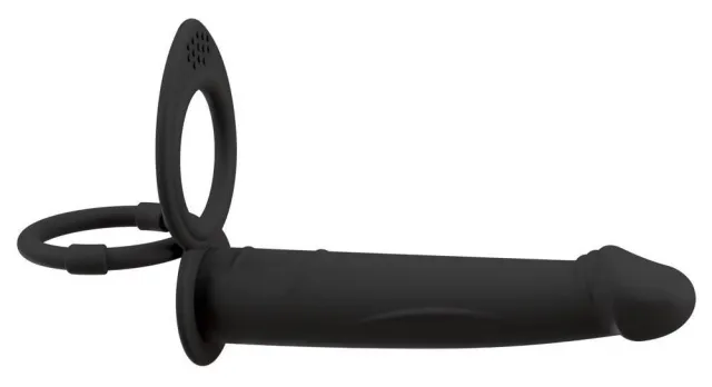 Насадка на пенис Black Velvets RC Double Fucker, 13.1 см (черный)