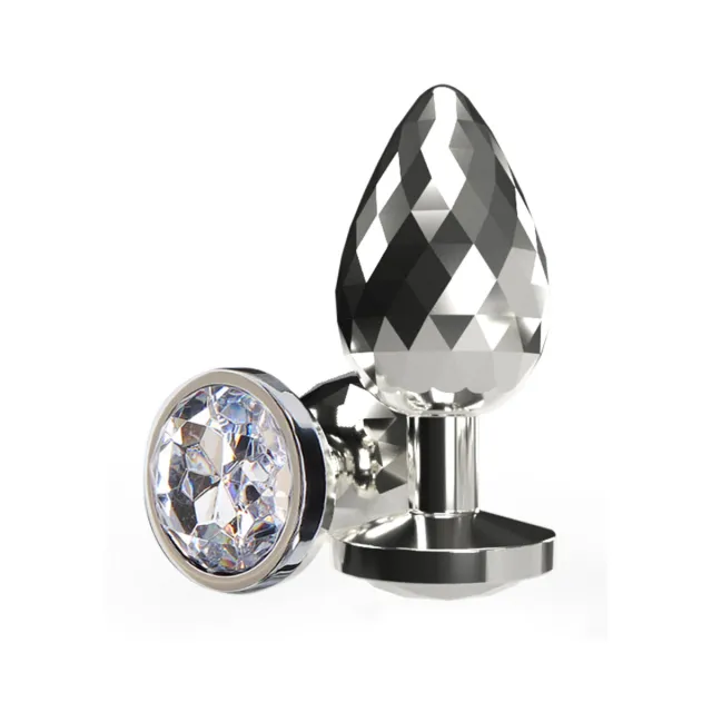 NS Novelties Disco Diamond Plug Large - Korek analny, Srebro, 9, 7 cm