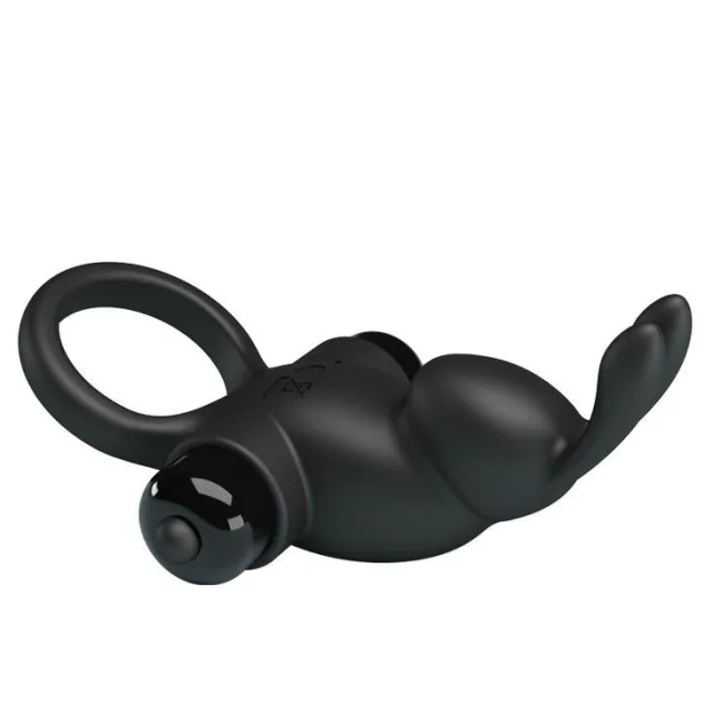 Ерекційне кільце Pretty Love Vibrant Penis Ring I, 11,3 см (чорний)