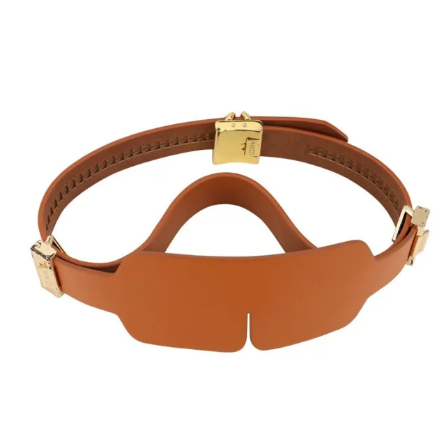 Маска на очі Lockink Luxury Leather Blindfold Kit (коричневий)