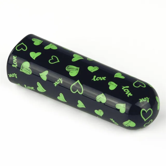Вібратор для клітора LoveToy Heart Massager Glow In The Dark, 8,5 см (чорний)