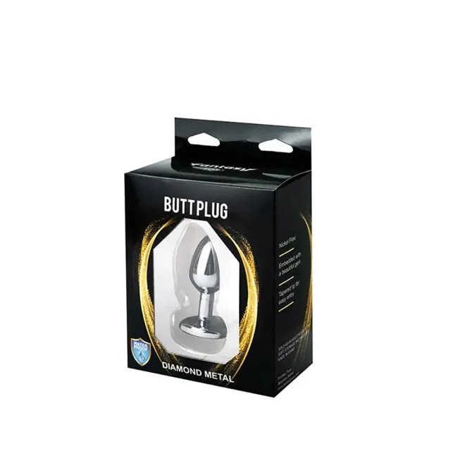 Анальная пробка Fantasy Silver Butt Plug Heart-Shaped S, 7 см (белый)