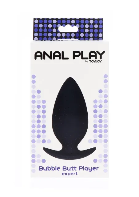 Силіконова анальна пробка Toy Joy Bubble Butt Player, 10,5 см (чорний)