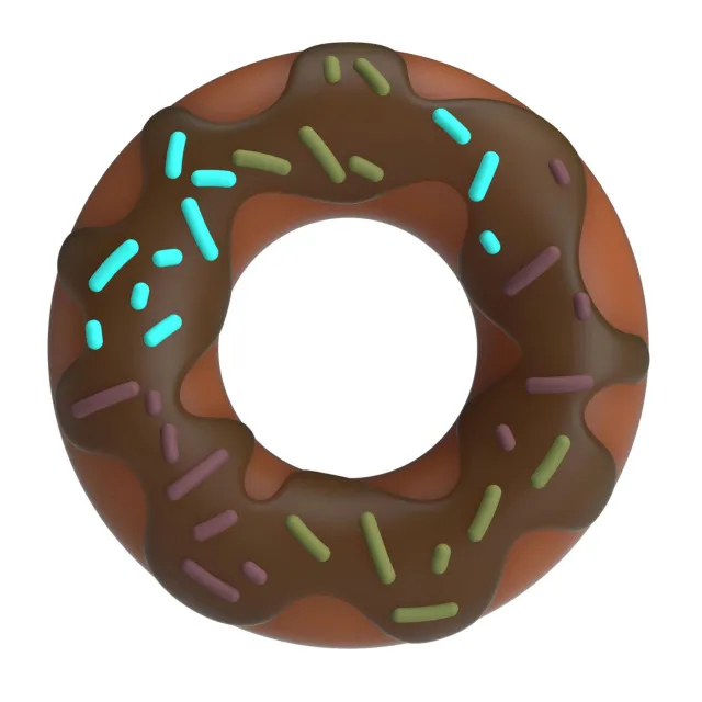 Эрекционное кольцо Pretty Love Super Donut Cock Ring, 4.6 см (коричневый)