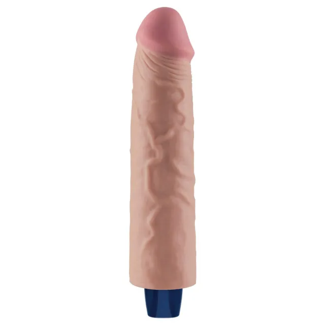 Lovetoy Real Softee 9.5" - Wibrator, W kolorze cielistym, 24 cm