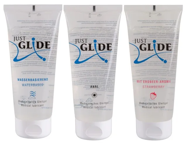 Just Glide - Zestaw lubrykantów na bazie wody, Bezzapachowy, 200 ml