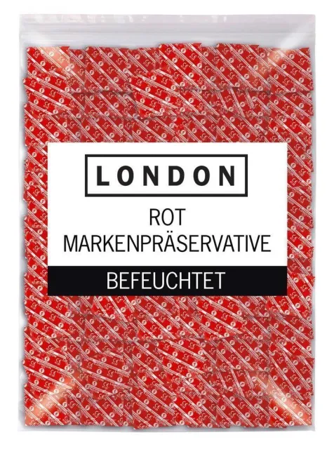 Презервативы London Red Condoms, 1000 шт (клубника)