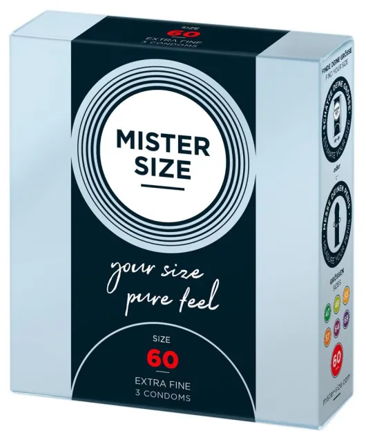 Презервативы Mister Size 60, 3 шт (прозрачный)
