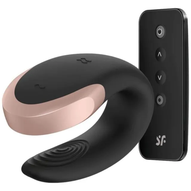 Вібратор для пар Satisfyer Double Love, 8,6 см (чорний)