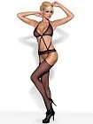 Сексуальный бодистокинг Obsessive N108, S-L (черный)