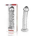 Скляний фалоімітатор LoveToy Glass Romance, 18 см (прозорий)