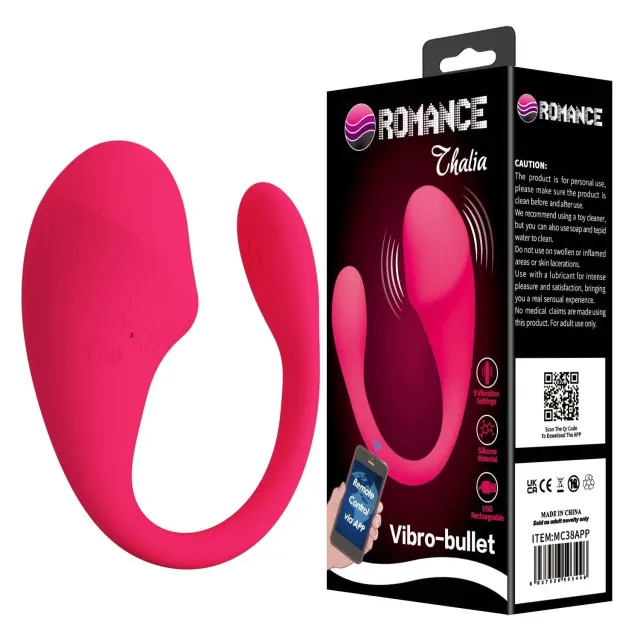 BAILE Thalia App Control Bullet - Wibrujące jajko, Różowy, 21 cm