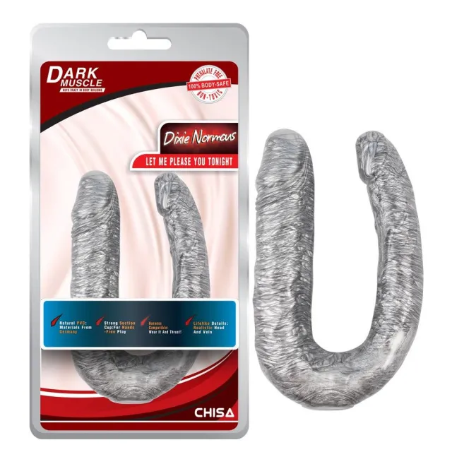 Фаллоимитатор DarkMuscle Dixie Normous-Silver, 34 см (серебристый)