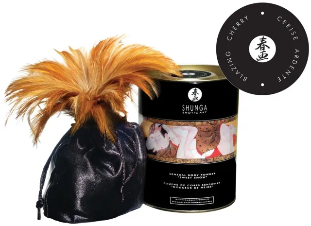 Съедобная пудра для тела Shunga Sensual Body Powder Blazing вишня, 225 г