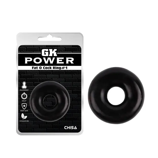Ерекційне кільце GK Power Fat O Cock Ring No.1 (чорний)