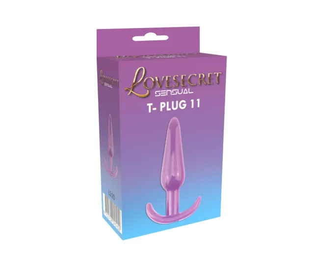 Анальна пробка Lovesecret Sensual T-Plug 11, 12.3 см (фіолетовий)