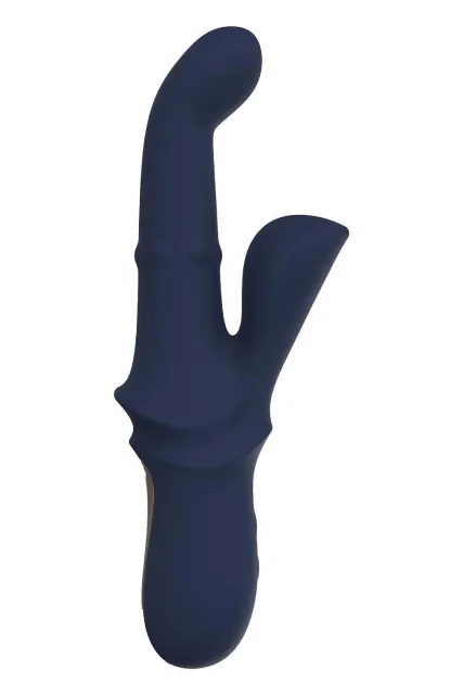 Вибратор-кролик Dreamtoys Duo Iris, 23.5 см (синий)