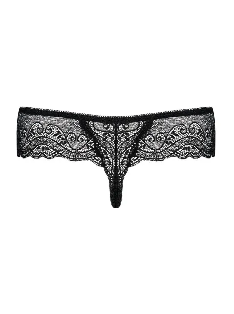 Стринги Obsessive Miamor, S/M (черный)