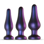 Набор анальных пробок Hueman Comets Butt Plug Set, 3 шт (фиолетовый)