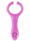 Эрекционное кольцо Vibrating Clit-stim C-ring, 10 см (розовый)