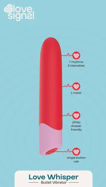 Dream Toys Love Whisper - Mini-wibrator, Czerwony, 12.5 cm