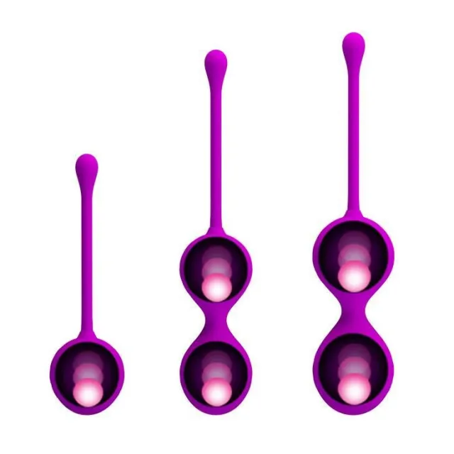 Набор вагинальных шариков Pretty Love Kegel Balls, 3 шт (фиолетовый)