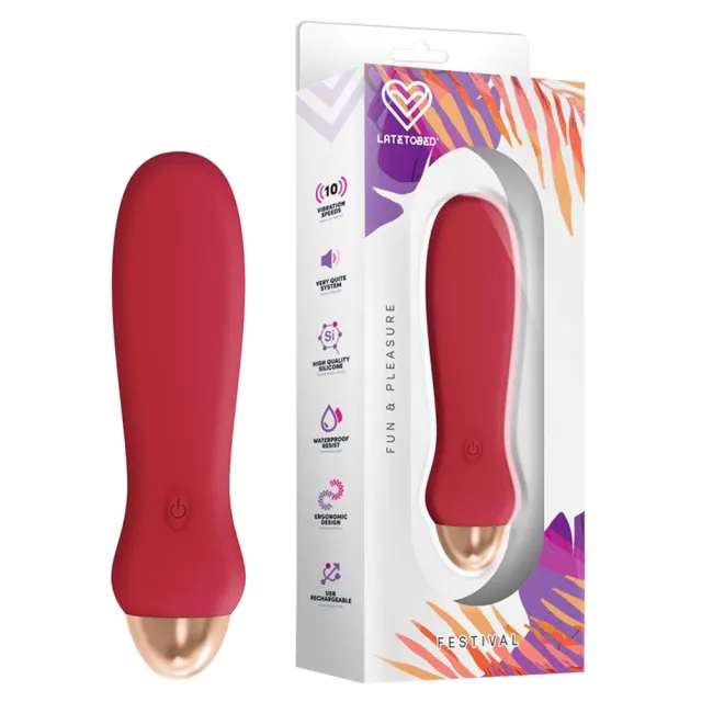 Вибратор для клитора Festival Luxo Red, 12 см (красный)